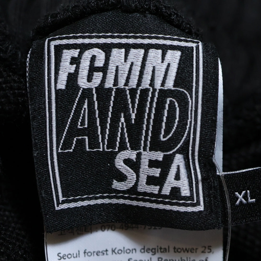 WIND AND SEA(ウィンダンシー) ×FCMM Round Wide Pants ラウンドワイド スウェットパンツ ブラック FBCPDZ02