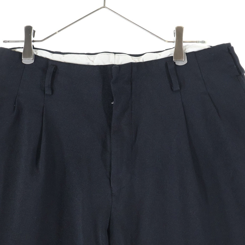 COMME des GARCONS HOMME PLUS(コムデギャルソンオムプリュス) 16AW ポリ縮絨 2タック ワイド テーパード パンツ ブラック PR-P076 AD2016