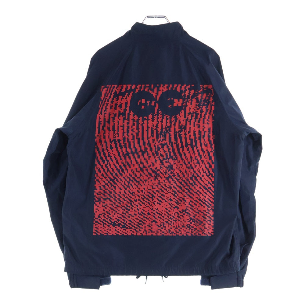 c.e cav empt(シーイー) 15SS Stand Collar Coach Jacket スタンドカラー ロゴプリント ポリエステル コーチジャケット ブルゾン ネイビー