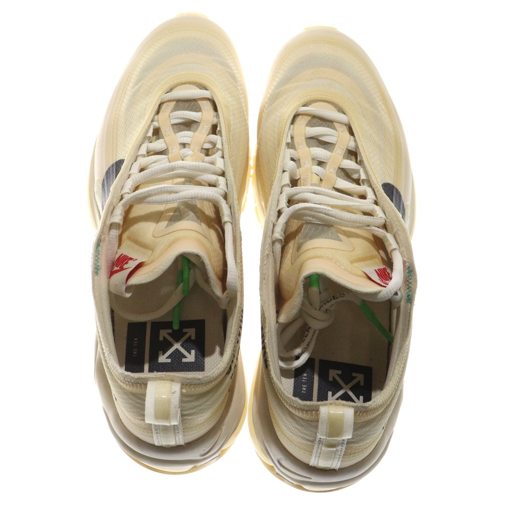 NIKE(ナイキ) ×OFF-WHITE THE TEN AIR MAX 97 オフホワイト ザ テン エアマックス 97 ローカットスニーカー ホワイト US9.5/27.5cm AJ4585-100