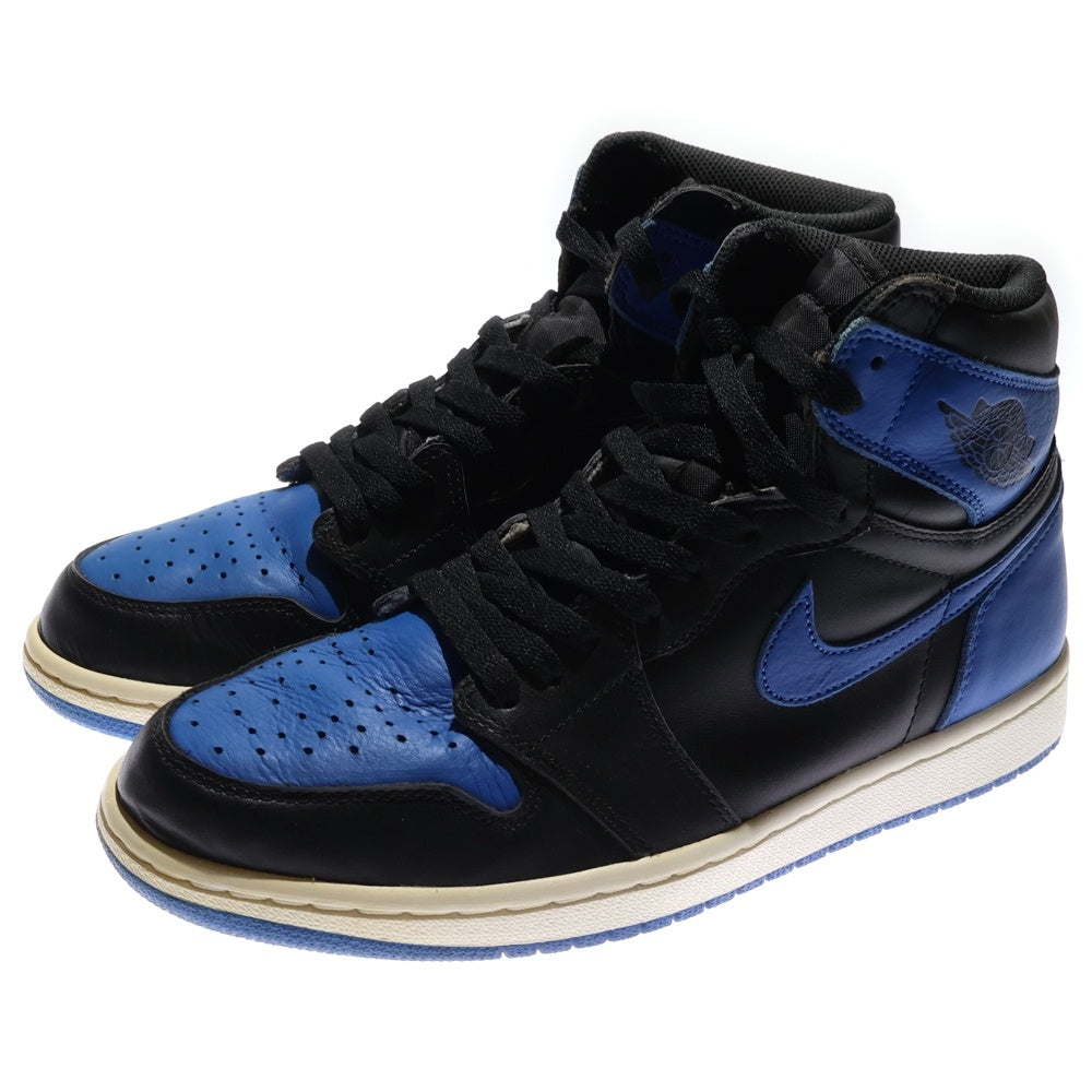 NIKE(ナイキ) AIR JORDAN 1 RETRO HIGH OG ROYAL エア ジョーダン 1 ロイヤル ハイカットスニーカー ブラック/ブルー US9/27cm 555088-007