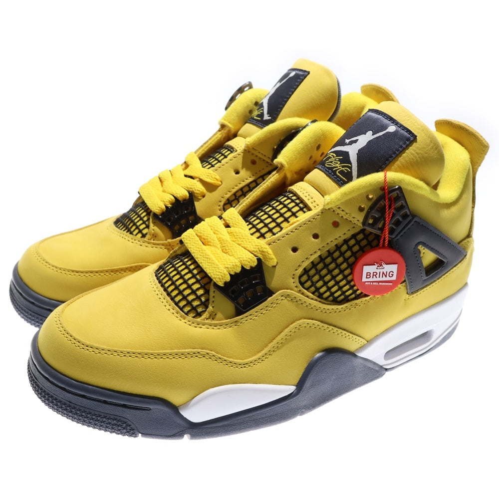 NIKE(ナイキ) AIR JORDAN 4 RETRO TOUR YELLOW エアジョーダン 4 レトロ ハイカットスニーカー シューズ ツアーイエロー US9.5/27.5cm CT8527-700