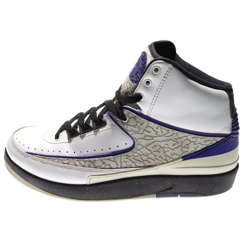 NIKE(ナイキ) AIR JORDAN 2 エアジョーダン 2 ハイ セメント ハイカットスニーカー ホワイト/パープル US9.5/27.5cm 385475-153
