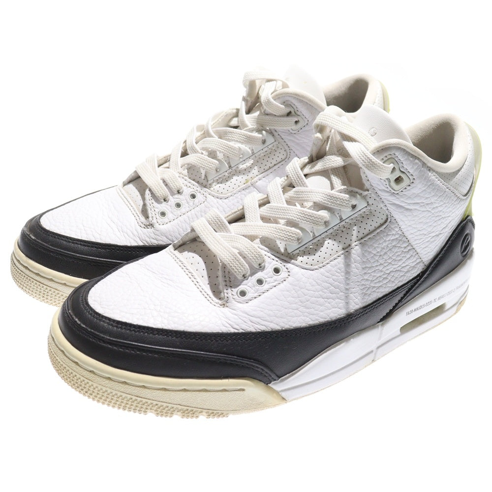 NIKE(ナイキ) ×FRAGMENT DESIGN AIR JORDAN3 RETRO SP フラグメントデザイン エアジョーダン3 ミッドカットスニーカー ホワイト/ブラック US9/27cm DA3595-100