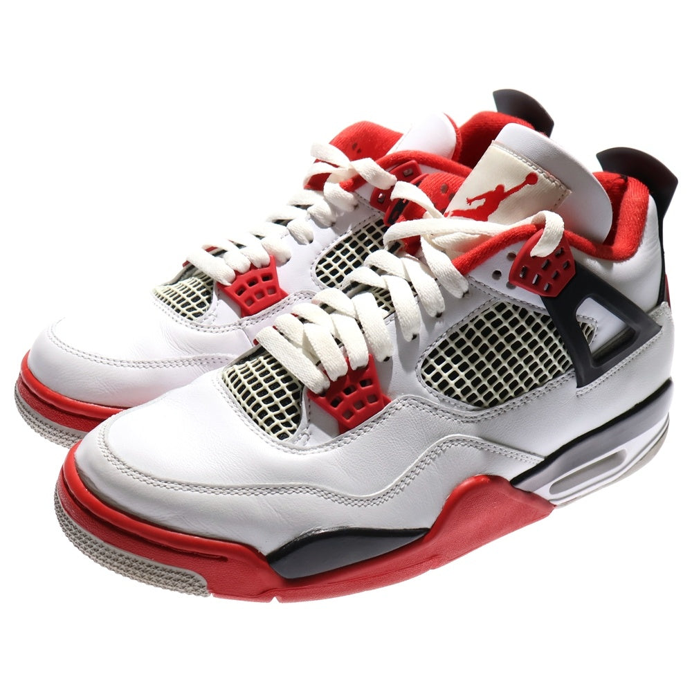NIKE(ナイキ) AIR JORDAN 4 RETRO OG FIRE RED 2020 エアジョーダン4 レトロ ファイヤーレッド ハイカットスニーカー ホワイト/レッド US9/27cm DC7770-160