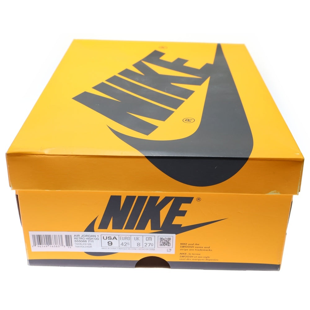NIKE(ナイキ) AIR JORDAN 1 RETRO HIGH OG TAXI エアジョーダン1 レトロ タクシー ハイカットスニーカー イエロー/ブラック US9/27cm 555088-711