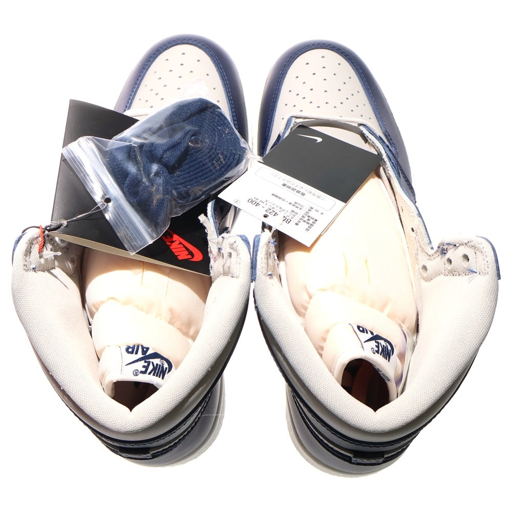 NIKE(ナイキ) AIR JORDAN 1 HIGH 85 GEORGETOWN エアジョーダン1 ジョージタウン ハイカットスニーカー ネイビー/グレー US9/27cm BQ4422-400