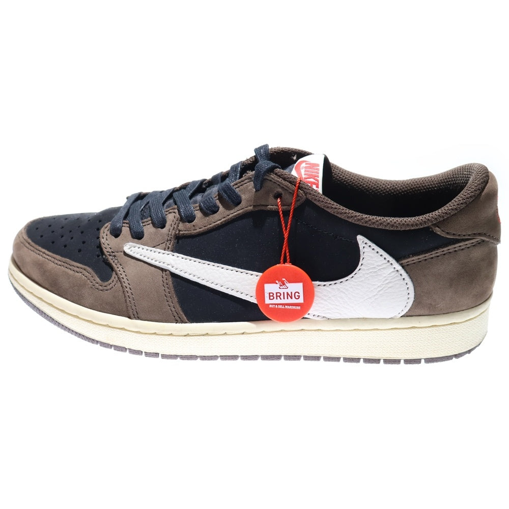 NIKE(ナイキ) ×TRAVIS SCOTT AIR JORDAN1 LOW OG SP-T トラヴィススコット エアジョーダン1 ダークモカ ローカットスニーカー ブラック/ブラウン US9.5/27.5cm CQ4277-001