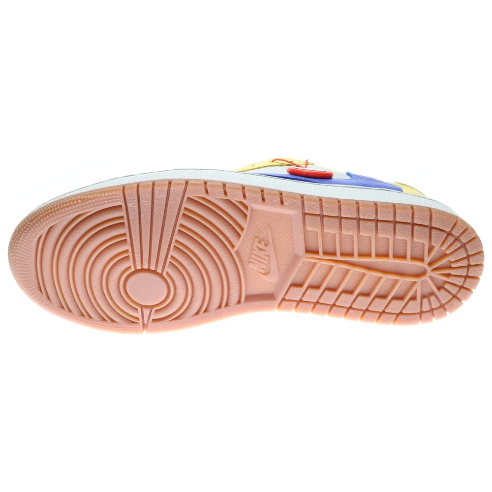 NIKE(ナイキ) ×Travis Scott WMNS AIR JORDAN 1 RETRO LOW OG Canary トラヴィススコット ウィメンズ エアジョーダン1 ローカットスニーカー US10.5/27.5cm DZ4137-700