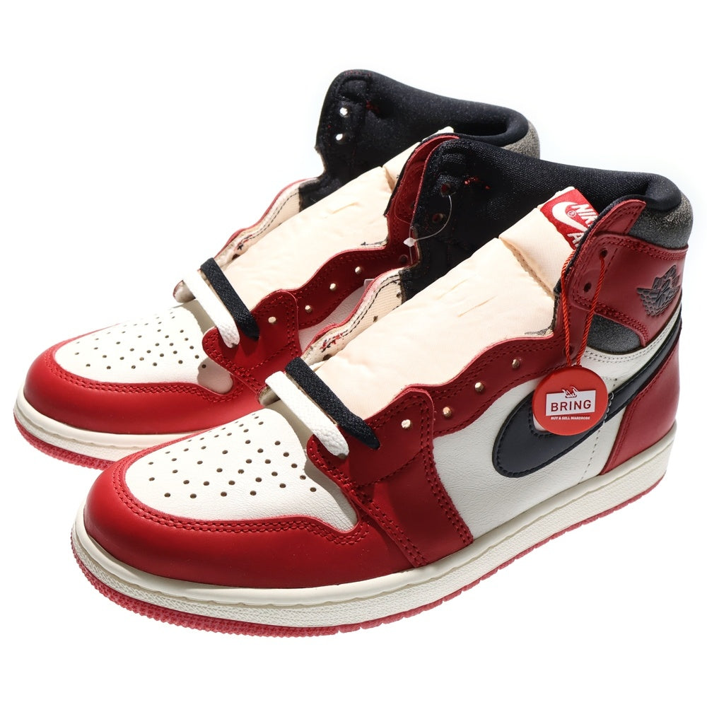 NIKE(ナイキ) AIR JORDAN 1 エアジョーダン1 ハイ OG ロスト & ファウンド シカゴ ハイカットスニーカー レッド/ホワイト US9/27cm DZ5485-612