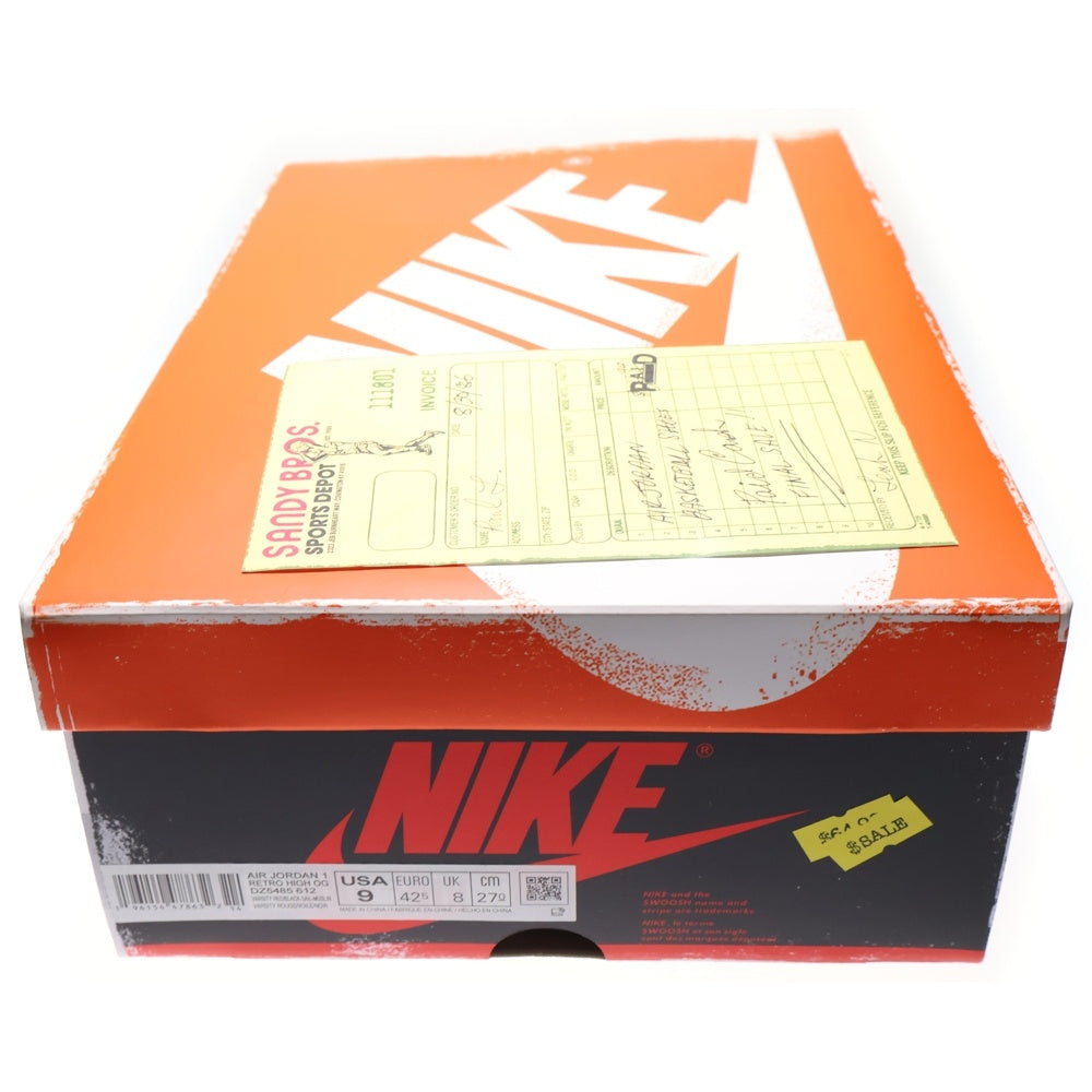 NIKE(ナイキ) AIR JORDAN 1 エアジョーダン1 ハイ OG ロスト & ファウンド シカゴ ハイカットスニーカー レッド/ホワイト US9/27cm DZ5485-612