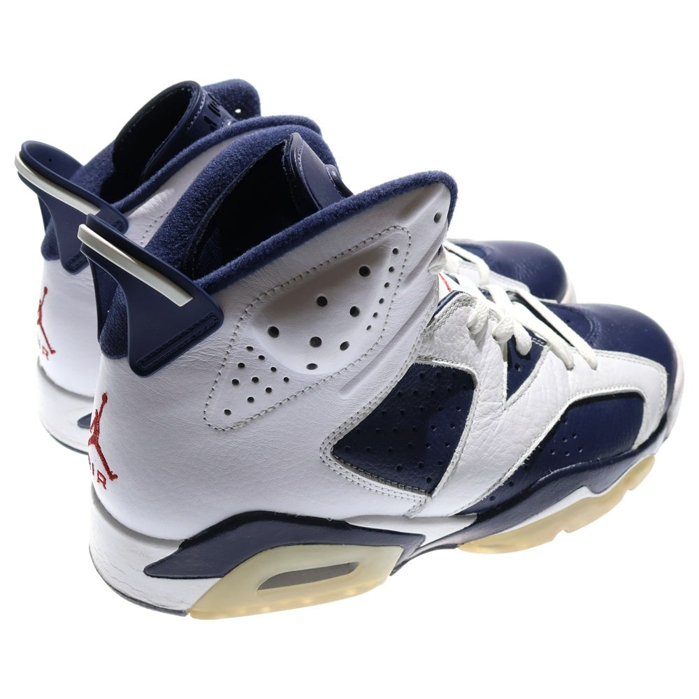 NIKE(ナイキ) 【観賞用 2012年製】 AIR JORDAN 6 OLYMPIC LONDON エアジョーダン オリンピックロンドン ハイカットスニーカー ホワイト/ネイビー US9.5/27.5cm 384664-130