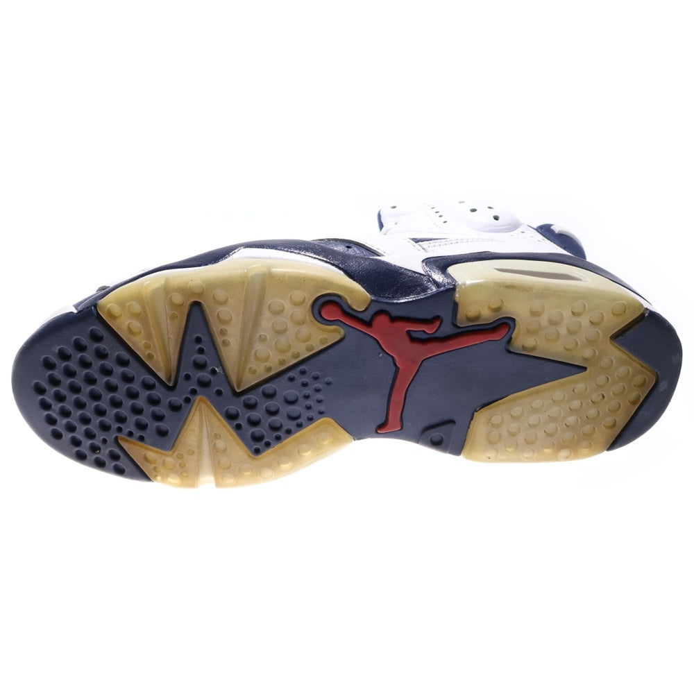 NIKE(ナイキ) 【観賞用 2012年製】 AIR JORDAN 6 OLYMPIC LONDON エアジョーダン オリンピックロンドン ハイカットスニーカー ホワイト/ネイビー US9.5/27.5cm 384664-130