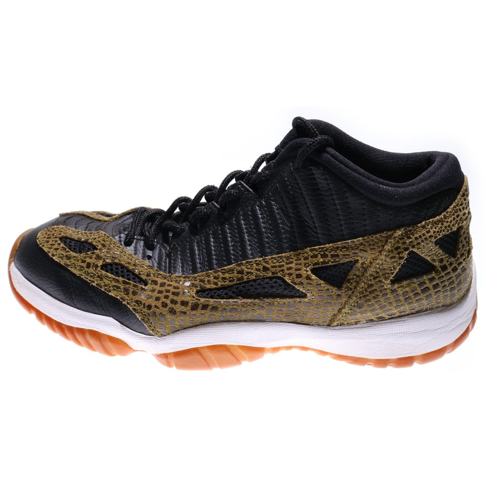 NIKE(ナイキ) 【観賞用 2015年製】 AIR JORDAN 11 RETRO LOW BLACK GREEN SNAKE GUM エアジョーダン 11 ロー スネークガム ローカットスニーカー US9/27cm 306008-013