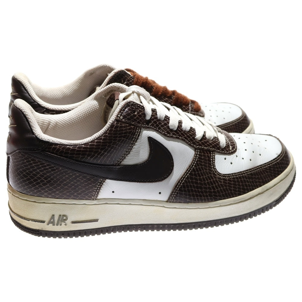 NIKE(ナイキ) 【観賞用 2004年製】 AIR FORCE 1 LOW PRM エアフォース1 ロー スキンパック スネーク ローカットスニーカー ブラウン US8/25cm 309096-121