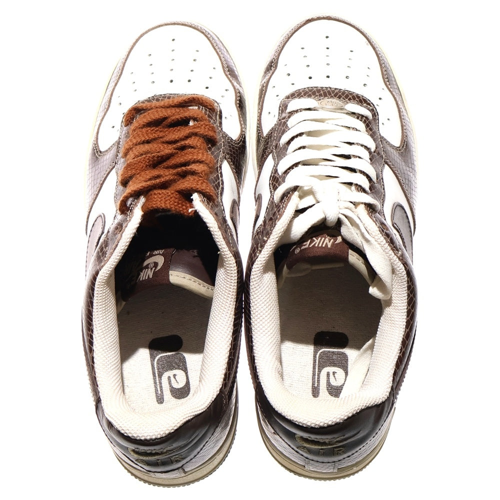 NIKE(ナイキ) 【観賞用 2004年製】 AIR FORCE 1 LOW PRM エアフォース1 ロー スキンパック スネーク ローカットスニーカー ブラウン US8/25cm 309096-121