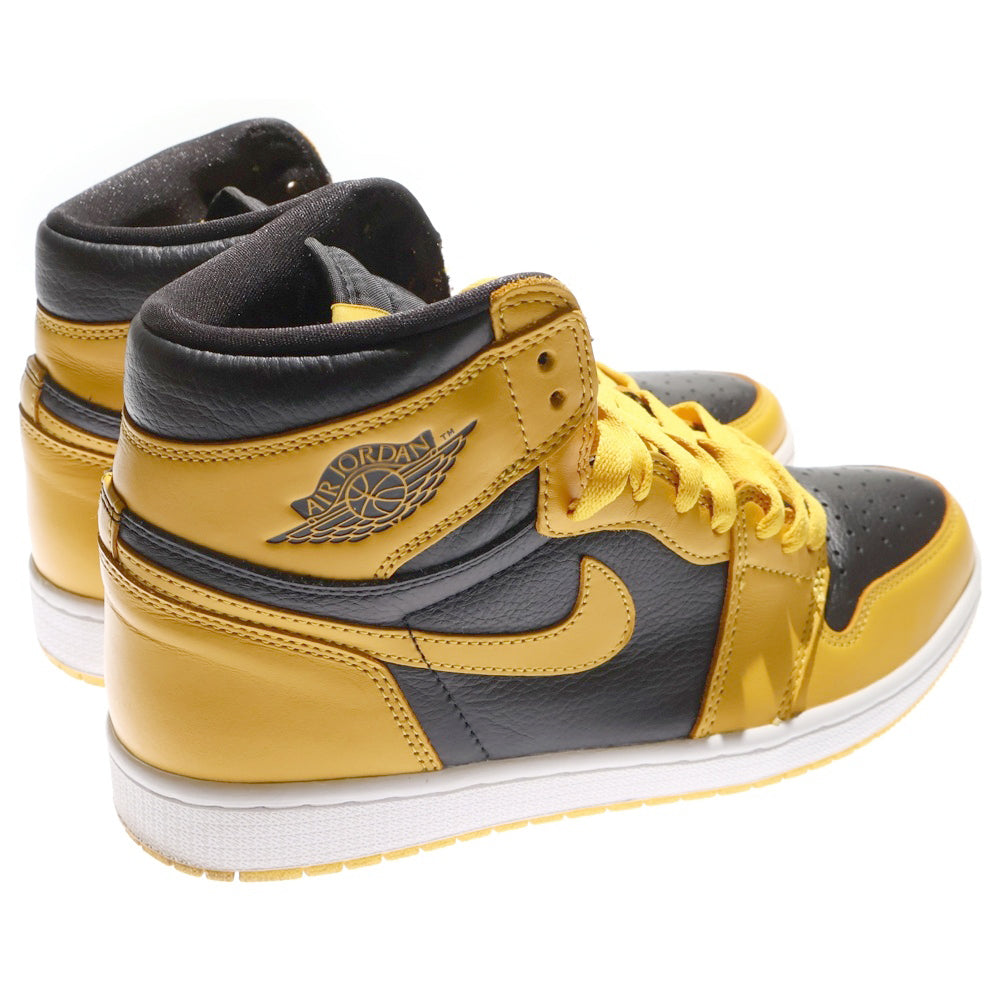 NIKE(ナイキ) AIR JORDAN1 RETRO HIGH OG POLLEN エアジョーダン 1 レトロ パラン ハイカットスニーカー ブラック/イエロー U9.5/27.5cm 555088-701