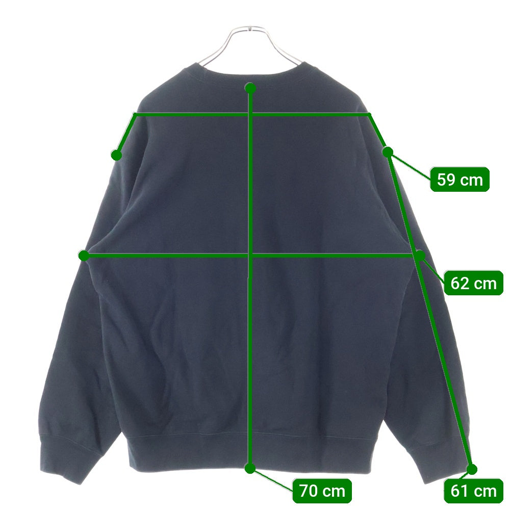 SUPREME(シュプリーム) 21SS Stacked Crewneck スタックド ロゴ クルーネック スウェット トレーナー ブラック