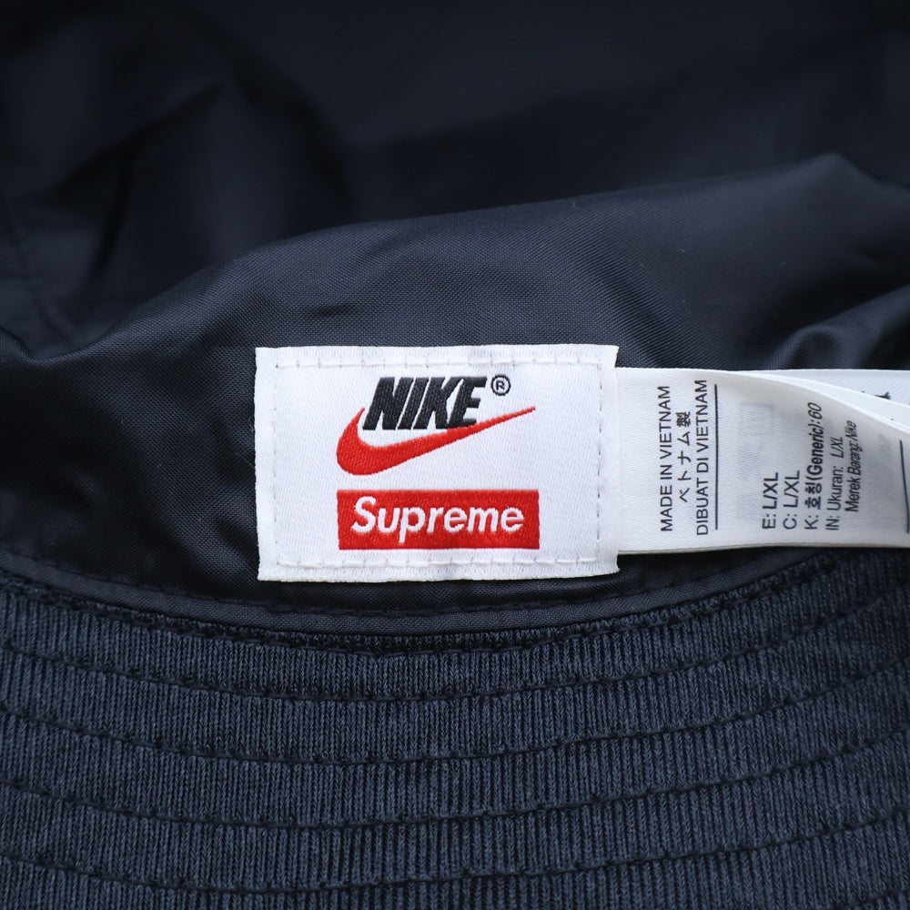 SUPREME(シュプリーム) 24SS ×NIKE Dazzle Crusher Hat ナイキ ダズル ロゴ刺繍 クラッシャー バケットハット 帽子 ブラック FZ6789-010
