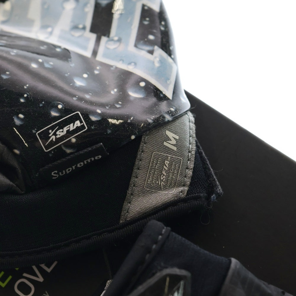 SUPREME(シュプリーム) 18AW ×NIKE Vapor Jet 4.0 Football Gloves ナイキ ヴァイパー ジェット ウォーターロゴ スキル グローブ 手袋 ブラック