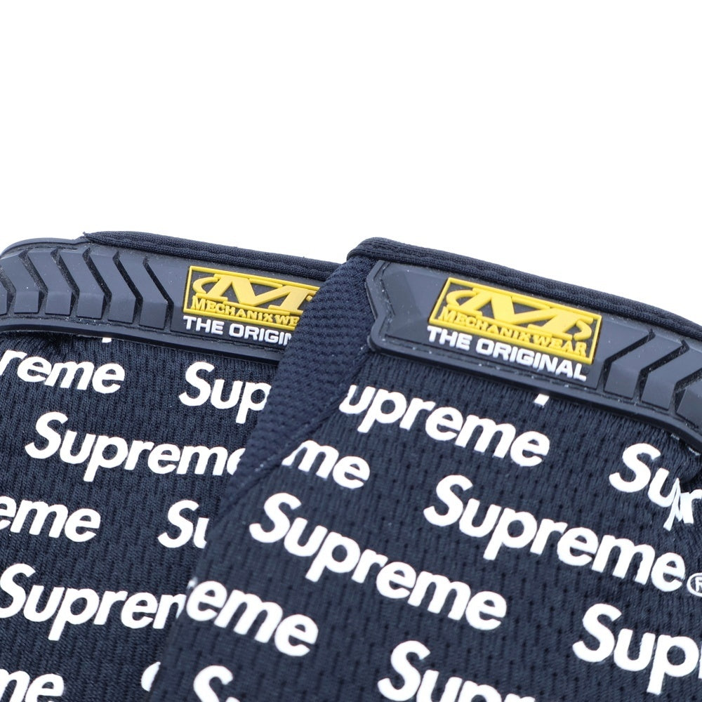 SUPREME(シュプリーム) 17SS ×Mechanix Original Work Gloves メカニックス オリジナルワーク ロゴ 総柄 グローブ 手袋 ブラック
