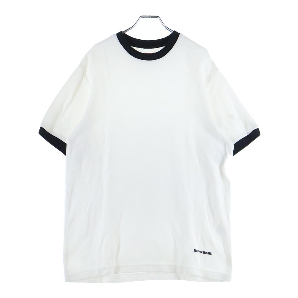 SUPREME(シュプリーム) 18SS Waffle Ringer 1Pロゴ ワッフル リンガー クルーネック 半袖Tシャツ カットソー ホワイト