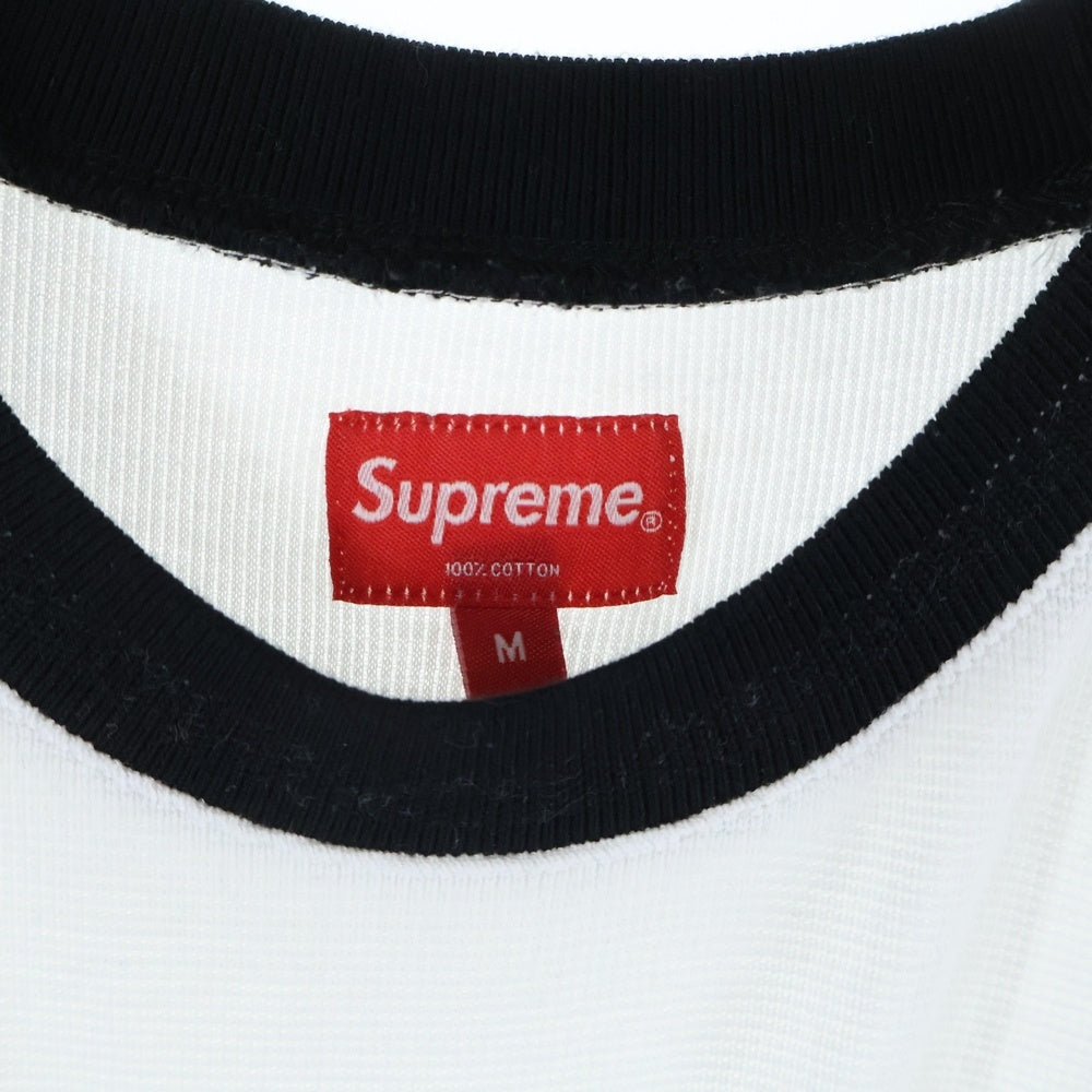 SUPREME(シュプリーム) 18SS Waffle Ringer 1Pロゴ ワッフル リンガー クルーネック 半袖Tシャツ カットソー ホワイト