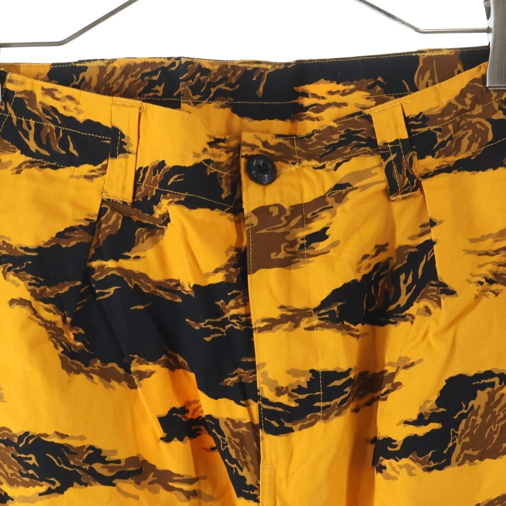 A BATHING APE(アベイシングエイプ) カモフラ ロゴパッチ ジップフライ カーゴパンツ オレンジ/ブラック 001PTI701002F