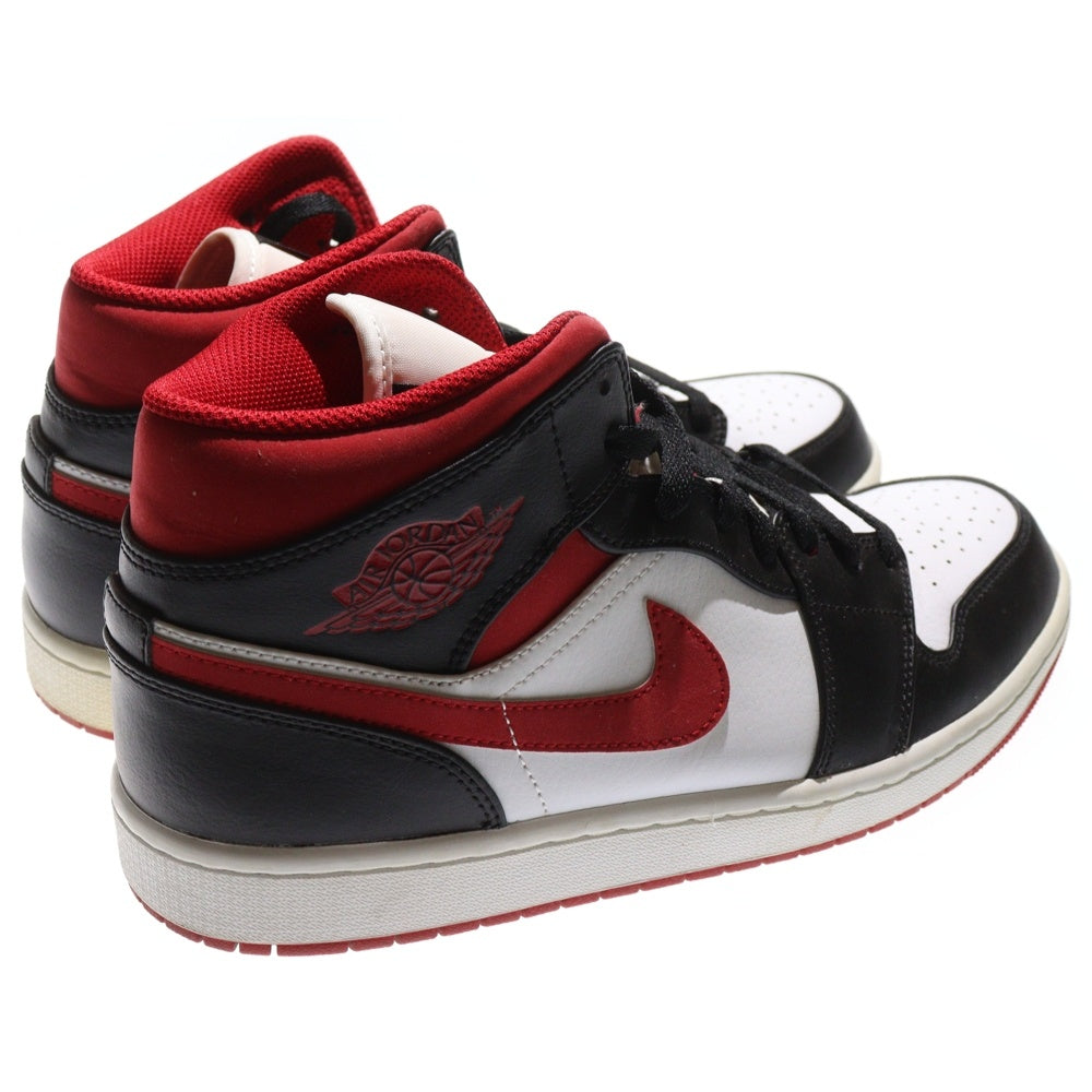 NIKE(ナイキ) AIR JORDAN 1 MID エアジョーダン1 ミッドカットスニーカー ホワイト/ブラック/レッド US10.5/28.5cm 554724-122