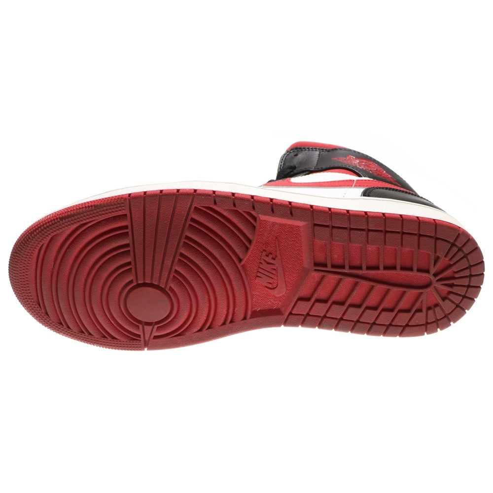 NIKE(ナイキ) AIR JORDAN 1 MID エアジョーダン1 ミッドカットスニーカー ホワイト/ブラック/レッド US10.5/28.5cm 554724-122