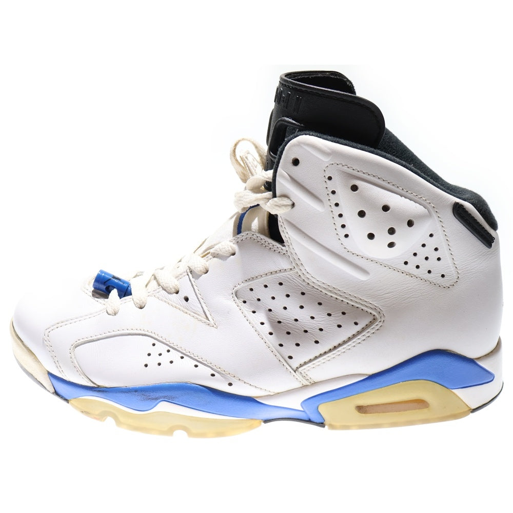 NIKE(ナイキ) 【観賞用 2014年製】 AIR JORDAN 6 RETRO SPORT BLUE エア ジョーダン 6 スポーツブルー ハイカットスニーカー ホワイト/ブルー US10/28cm 384664-107
