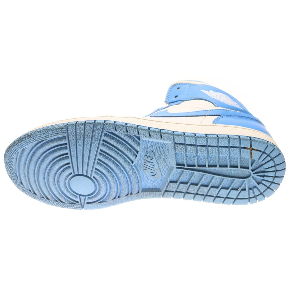 NIKE(ナイキ) 【観賞用 2012年製】 AIR JORDAN 1 RETRO MID UNC エアジョーダン1 レトロ ユニバーシティ ブルー ミッドカットスニーカー US11/29cm 554724-106