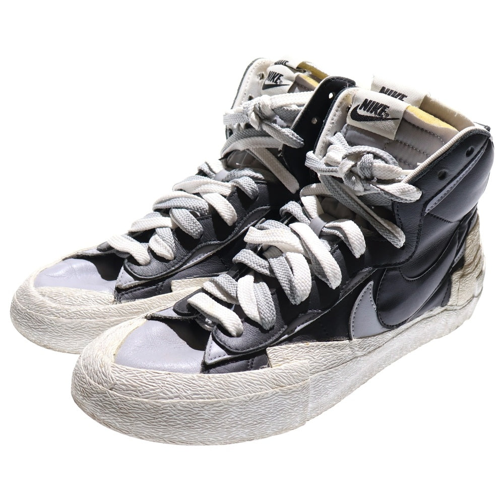 NIKE(ナイキ) ×Sacai BLAZER MID サカイ ブレーザーミッド ハイカットスニーカー ブラック US10.5/28.5cm BV0072-002