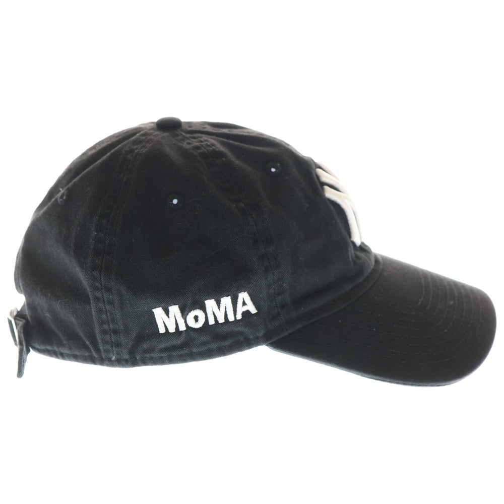 NEW ERA(ニューエラ) ×MoMA モマ ロゴ刺繍 6パネル コットン ベースボールキャップ 帽子 ブラック
