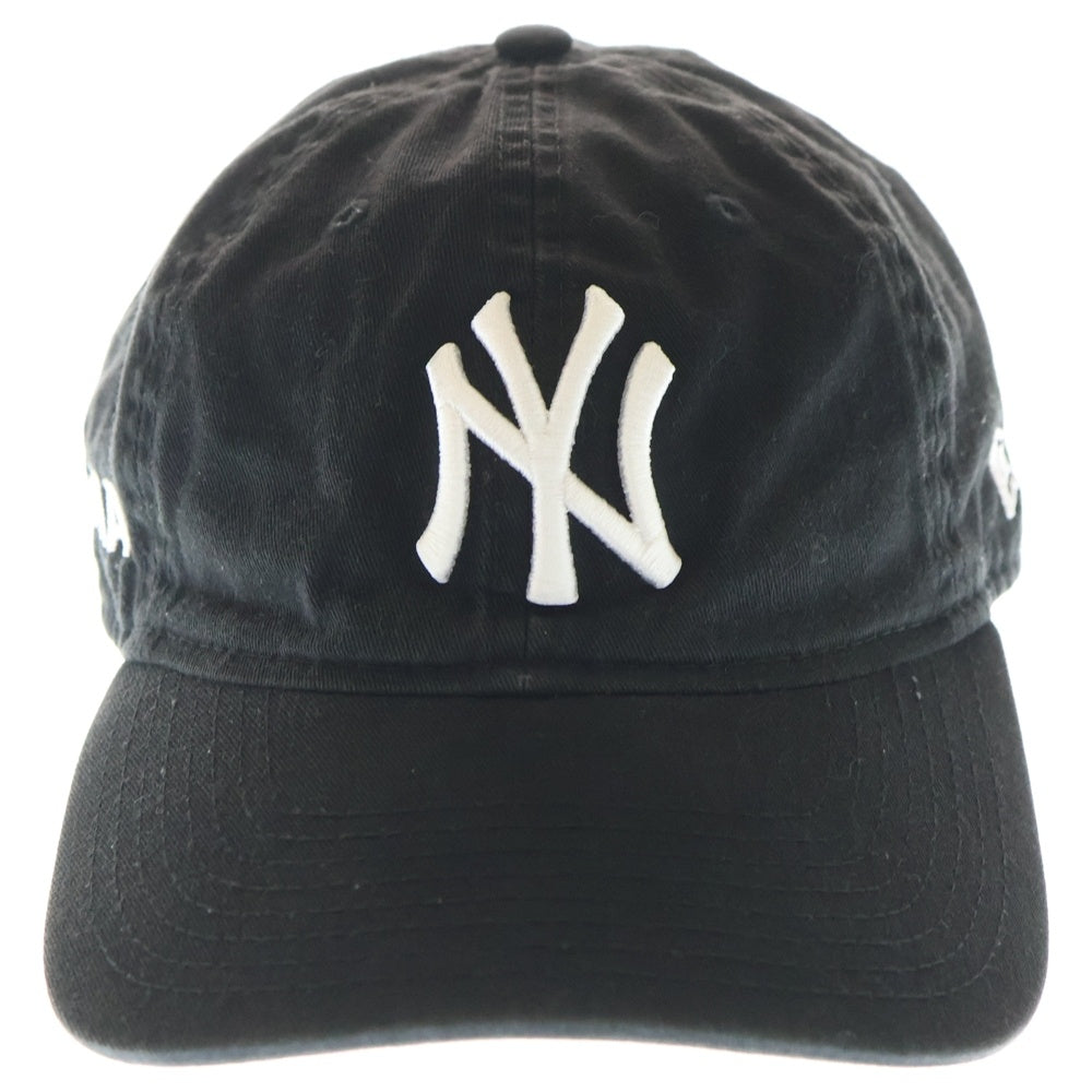 NEW ERA(ニューエラ) ×MoMA モマ ロゴ刺繍 6パネル コットン ベースボールキャップ 帽子 ブラック