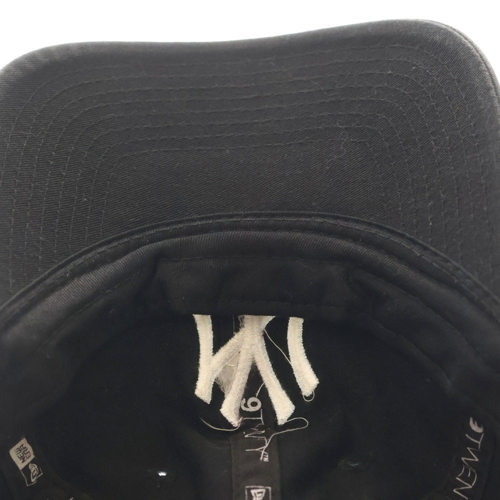 NEW ERA(ニューエラ) ×MoMA モマ ロゴ刺繍 6パネル コットン ベースボールキャップ 帽子 ブラック