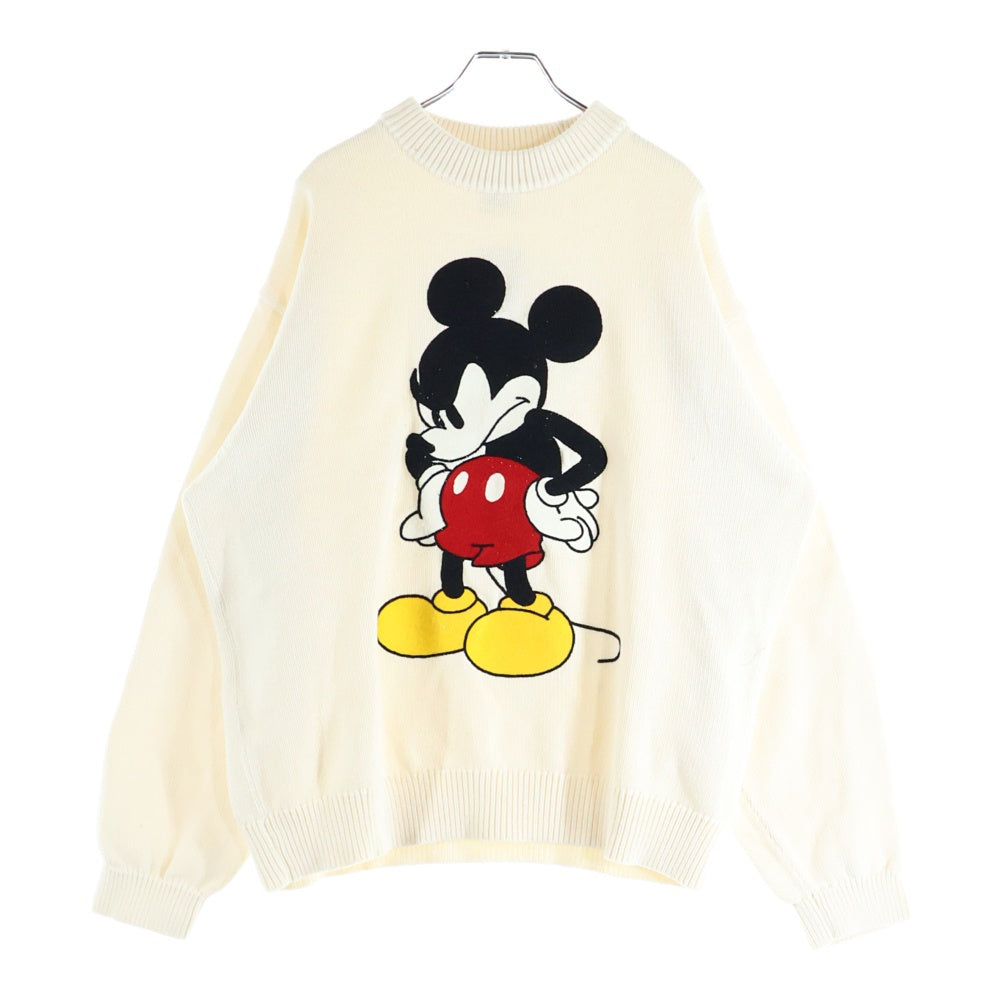 KITH(キス) 23AW ×Disney Mickey Crewneck Sweater ディズニー ミッキー クルーネック ニットセーター アイボリー KHM031716-104