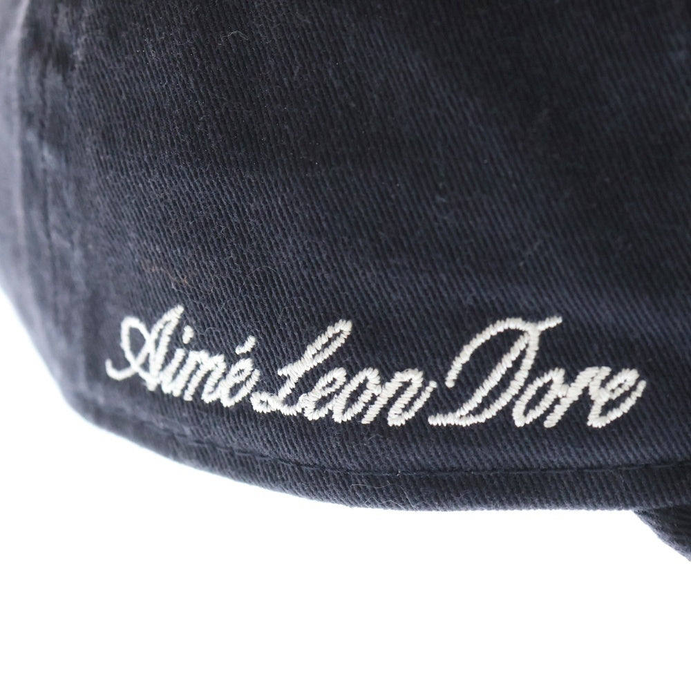 NEW ERA(ニューエラ) ×AIME LEON DORE エメ レオン ドレ 6パネル ロゴ刺繍 ベースボールキャップ 帽子 ネイビー