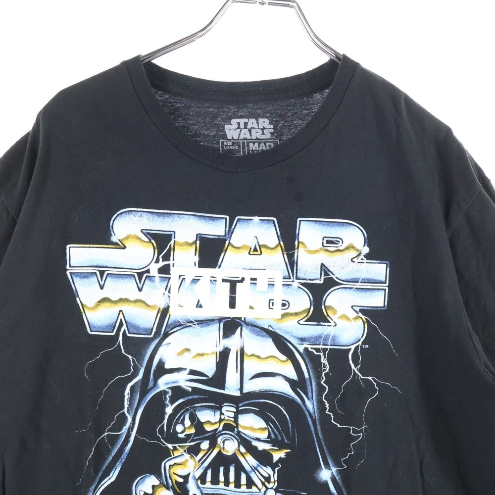 KITH(キス) ×STER WARS VINTAGE TEE スターウォーズ ヴィンテージ ダースベイダー フロントプリント クルーネック 半袖Tシャツ カットソー ブラック 23-071-060-0149-3-0