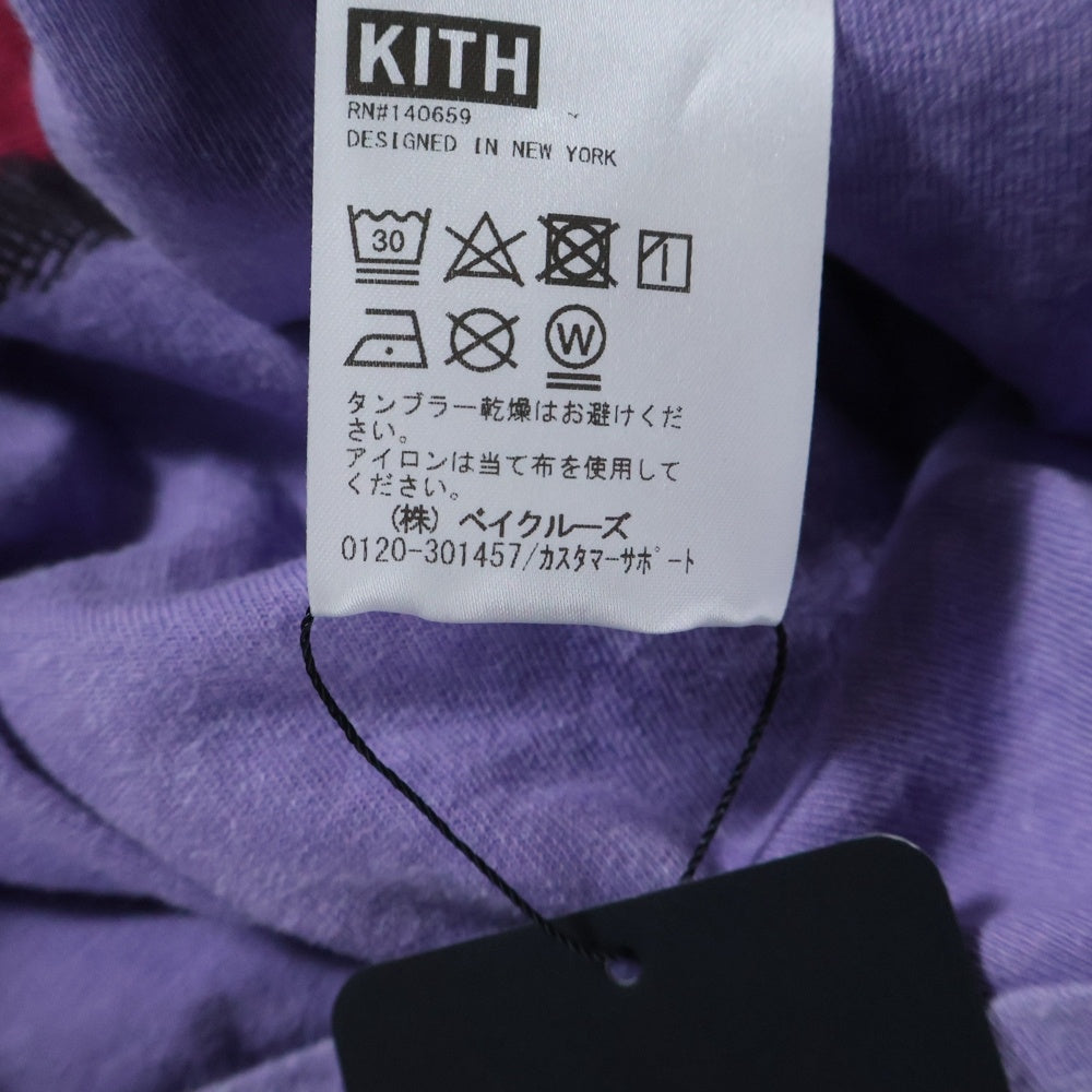 KITH(キス) ×RDE HOT CHILI PEPPERS VINTAGE TEE ヴィンテージ 両面プリント クルーネック 半袖Tシャツ カットソー パープル 24-073-060-0208-4-0