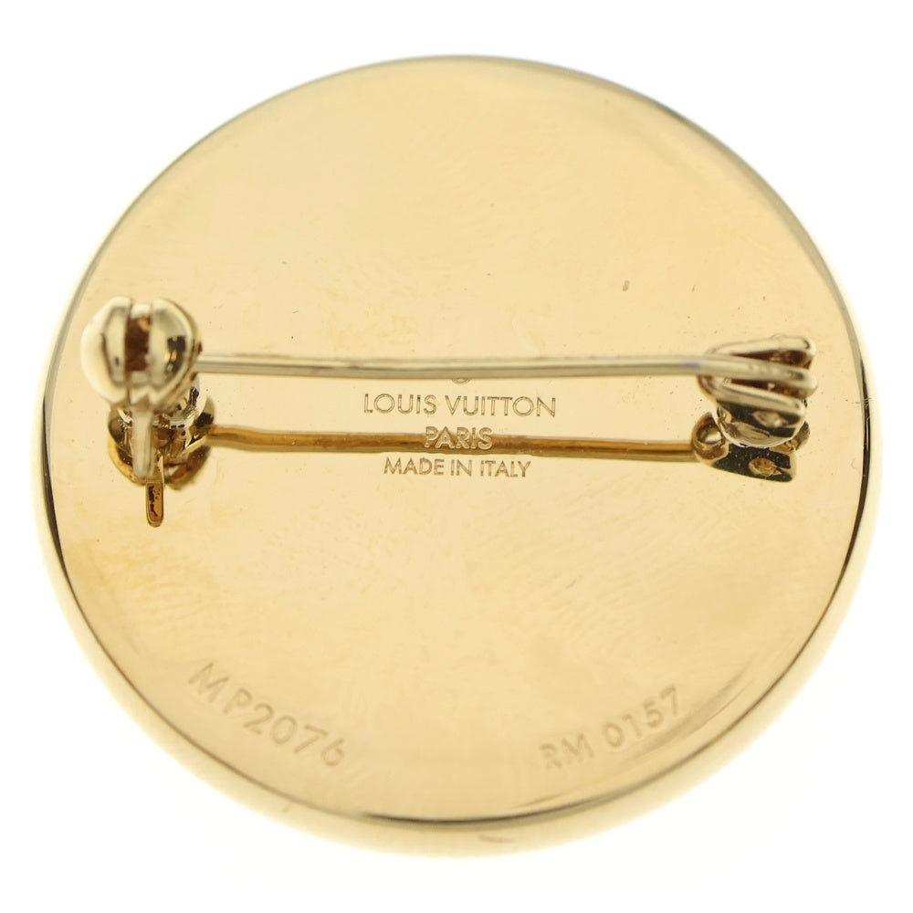 SUPREME(シュプリーム) 17AW ×LOUIS VUITTON ルイヴィトン モノグラム ボックスロゴ ブローチ ピンバッジ ブラウン/ゴールド MP2076 RM0157