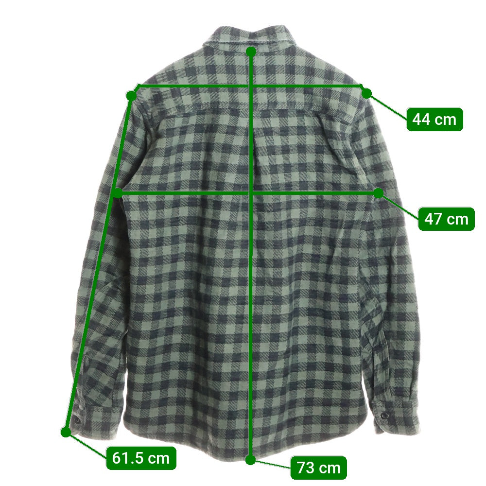 nonnative(ノンネイティブ) シェパードチェック 長袖 ネルシャツ グリーン NN-S1851