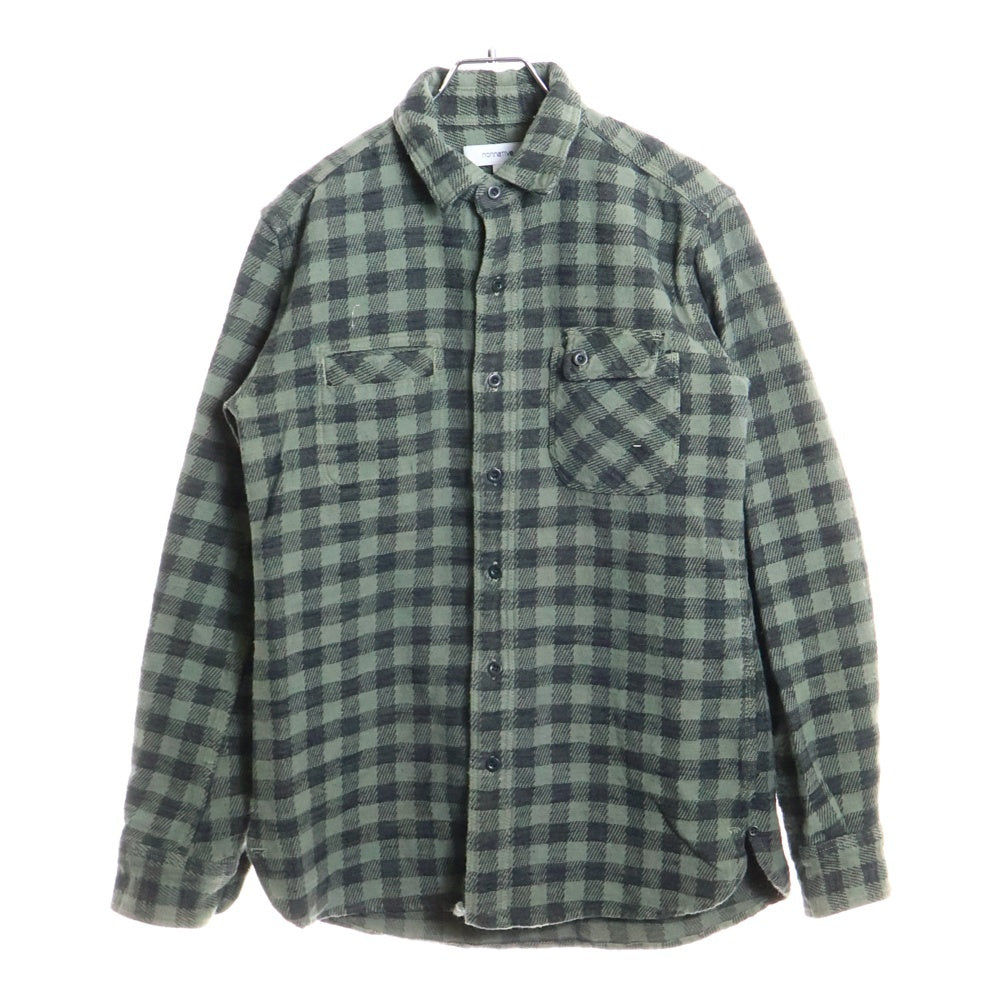 nonnative(ノンネイティブ) シェパードチェック 長袖 ネルシャツ グリーン NN-S1851