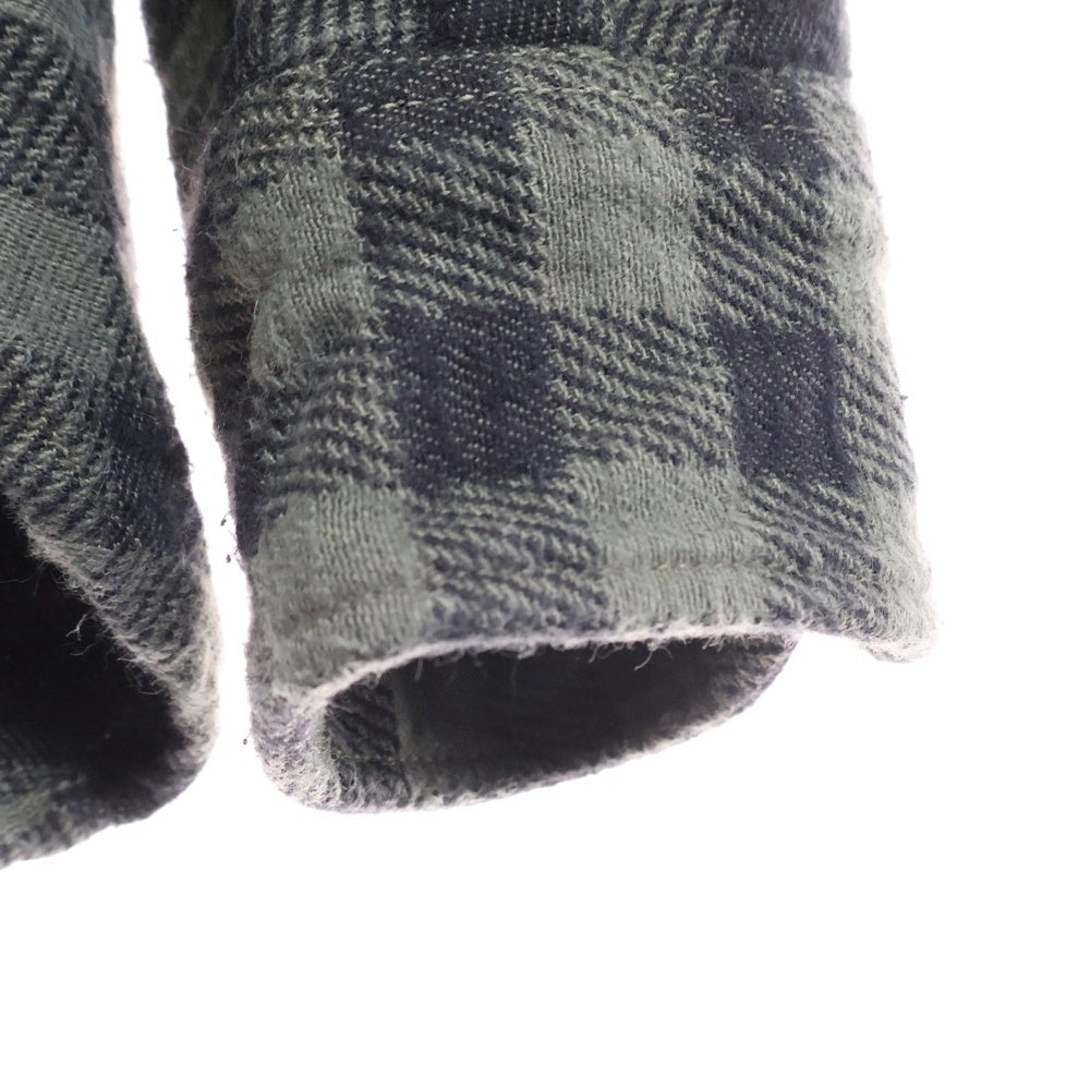 nonnative(ノンネイティブ) シェパードチェック 長袖 ネルシャツ グリーン NN-S1851
