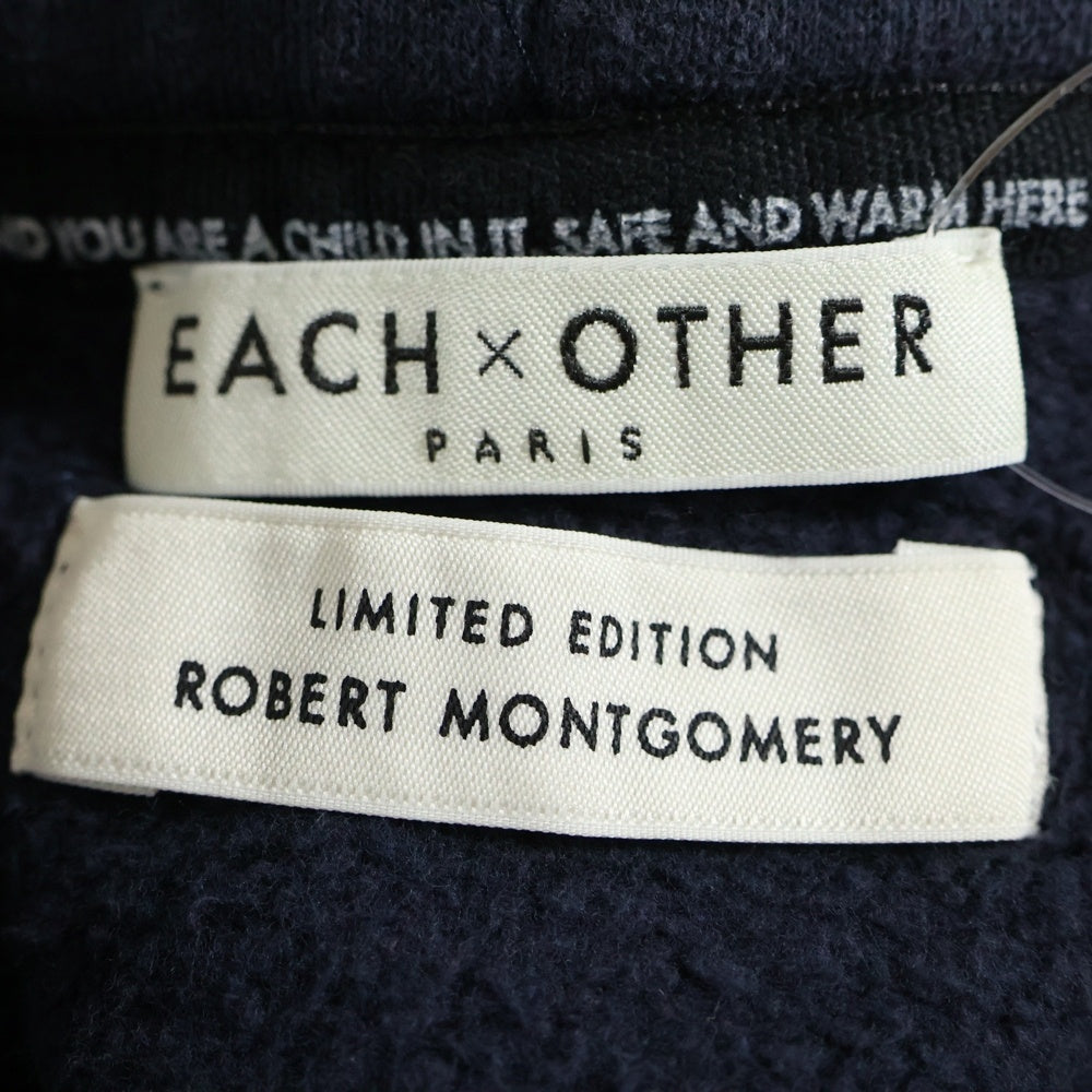 EACH×OTHER(イーチ アザー) フロントエンブロイダリー ラウンドモックネック スウェットトレーナー レディース FW17G13092