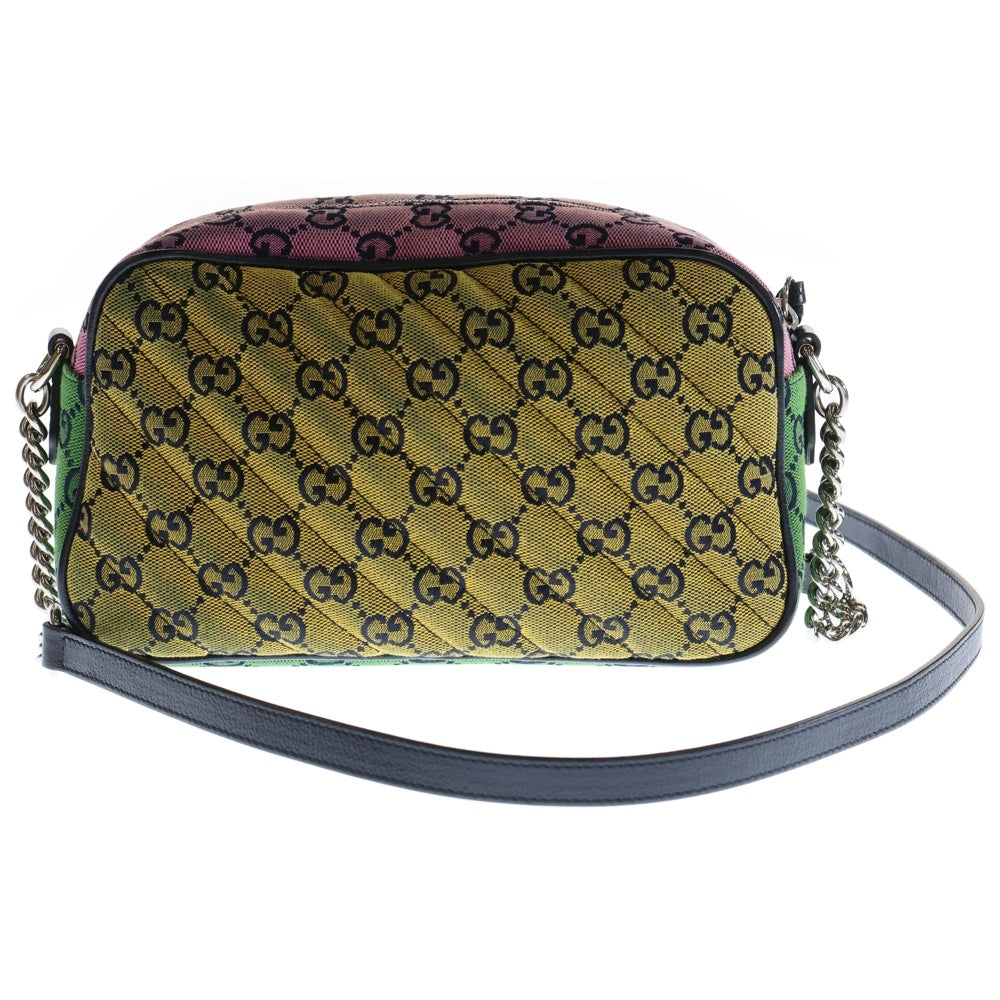 GUCCI(グッチ) GGマーモント キルティング キャンバス スモール ショルダーバッグ マルチ レディース 447632
