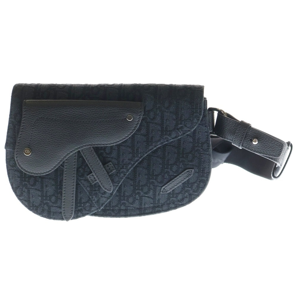 DIOR(ディオール) オブリークジャガード サドル キャンバス レザー