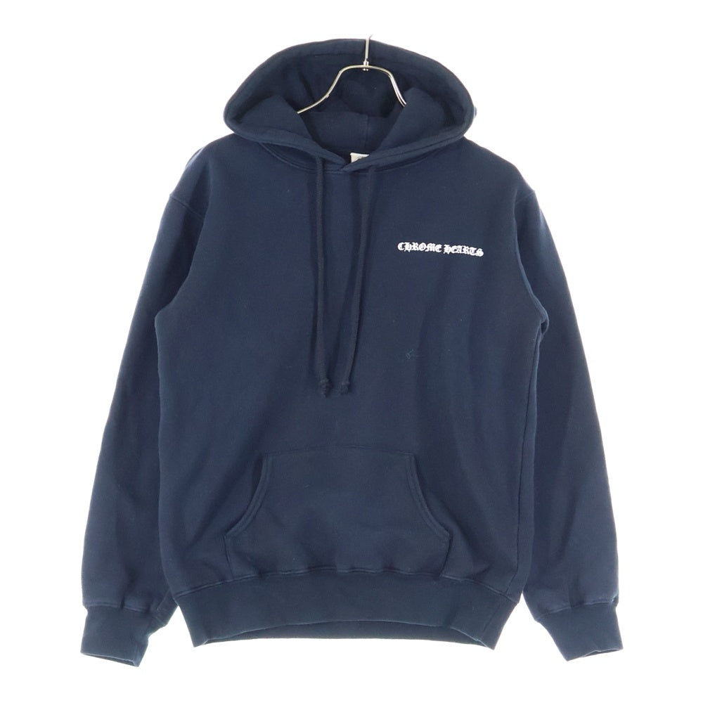 CHROME HEARTS(クロムハーツ) OLD CH PLUS オールド CHプラスバックブリント 裏地サーマル スウェット プルオーバーパーカー ブラック