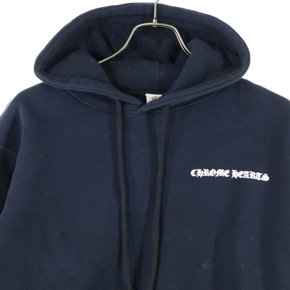 CHROME HEARTS(クロムハーツ) OLD CH PLUS オールド CHプラスバックブリント 裏地サーマル スウェット プルオーバーパーカー ブラック