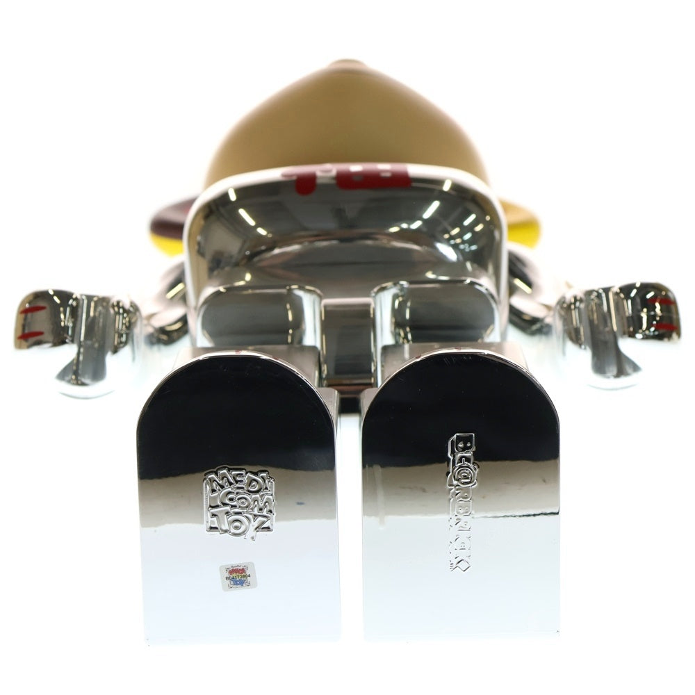 MEDICOM TOY(メディコムトイ) BE@RBRICK 招き猫 ペコちゃん 福 銀メッキ 人形 フィギュア シルバー 1000%